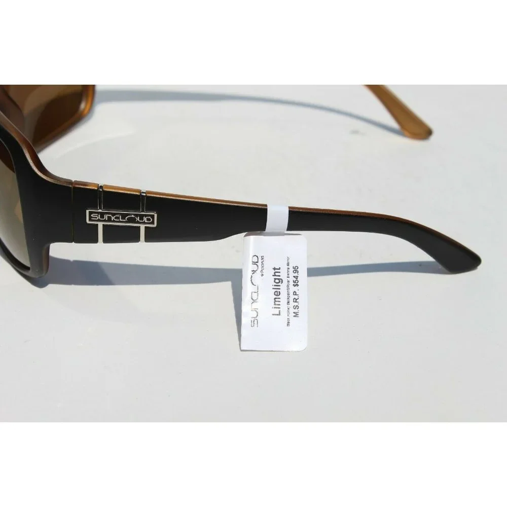 SUNCLOUD Limelight POLARIZED Womens Sunglasses Black Honey/Sienna NEW